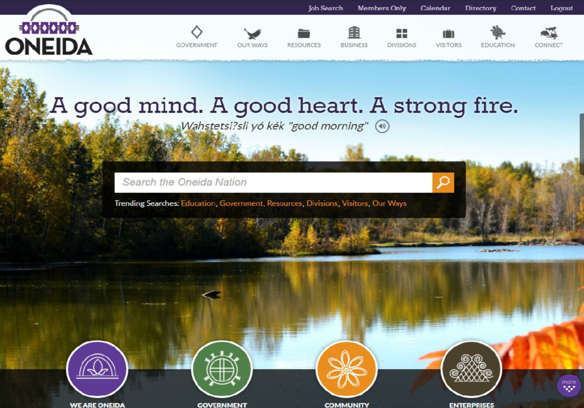 Oneida Nation | Walk through the new Oneida-nsn.gov – Video