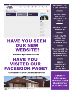 Website/Facebook Presentation Part II @ Elder Congregate Meal Site | | |