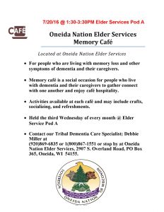 Oneida Nation Elder Services Memory Cafe' @ Oneida Nation Elder Services | Hobart | Wisconsin | United States