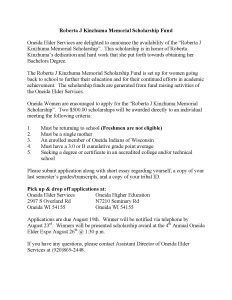 Robert J Kinzhuma Scholarship Deadline @ Oneida Nation Elder Services