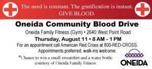 Oneida Communtiy Blood Drive @ Oneida Community Blood Drive | Green Bay | Wisconsin | United States