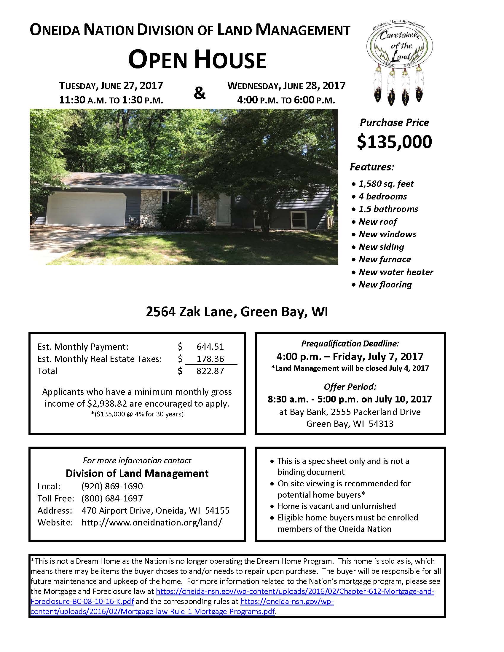 062117 OPEN HOUSE 2564 zak lane