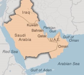 persian gulf war map