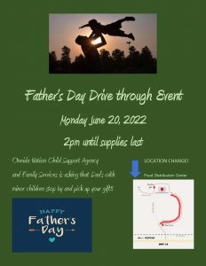 2022 Father's Day Event - Child Support & Family Services @ Oneida Emergency Food Pantry