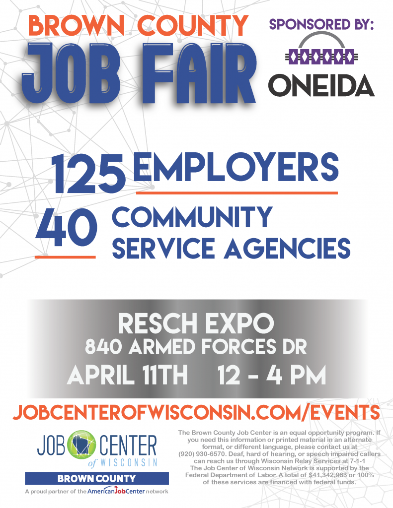 Brown County Job Fair - SPONSORED BY THE ONEIDA NATION